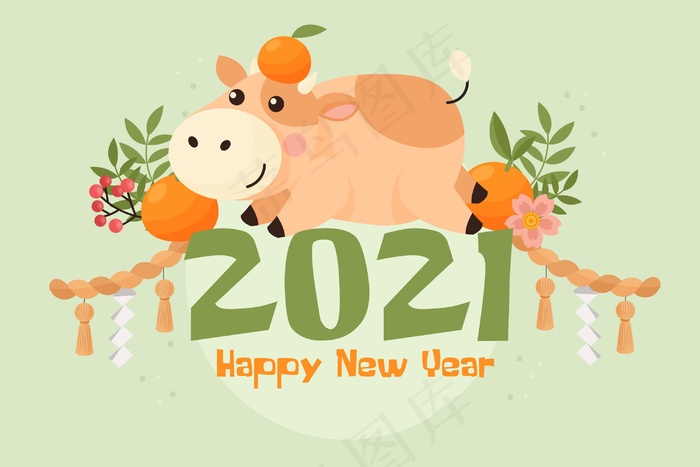 2021年第2年背景eps,ai矢量模版下载