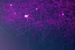 粉红色神经网络横幅banner数字医疗