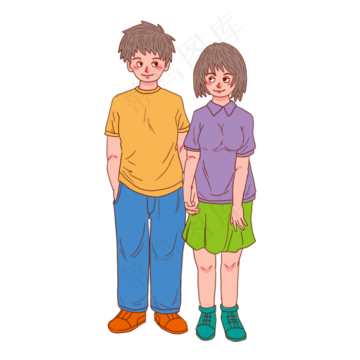 七夕情人节情侣谈恋爱(3000X3000(DPI:300))psd模版下载