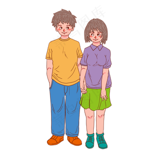 七夕情人节情侣谈恋爱