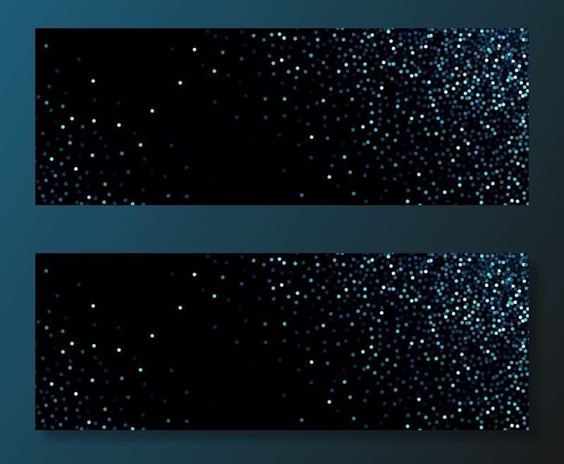 抽象的黑色和蓝色粒子横幅banner