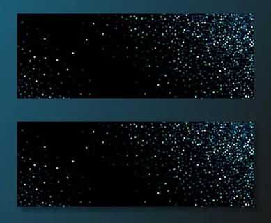 抽象的黑色和蓝色粒子横幅banner 抽象的黑色和蓝色粒子横幅banner