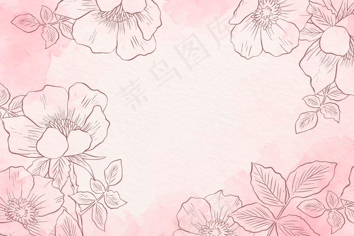 粉彩手绘元素背景eps,ai矢量模版下载