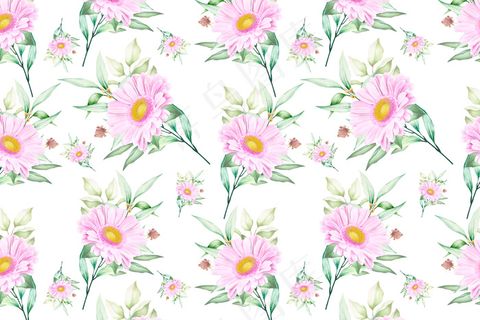 花朵无缝图案花朵盛开