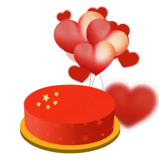欢度国庆国旗蛋糕