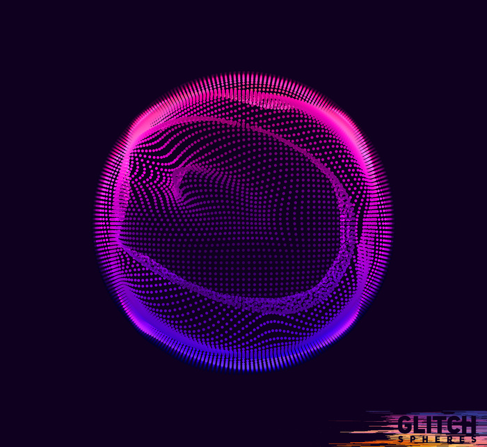 损坏的紫罗兰点球体eps,ai矢量模版下载