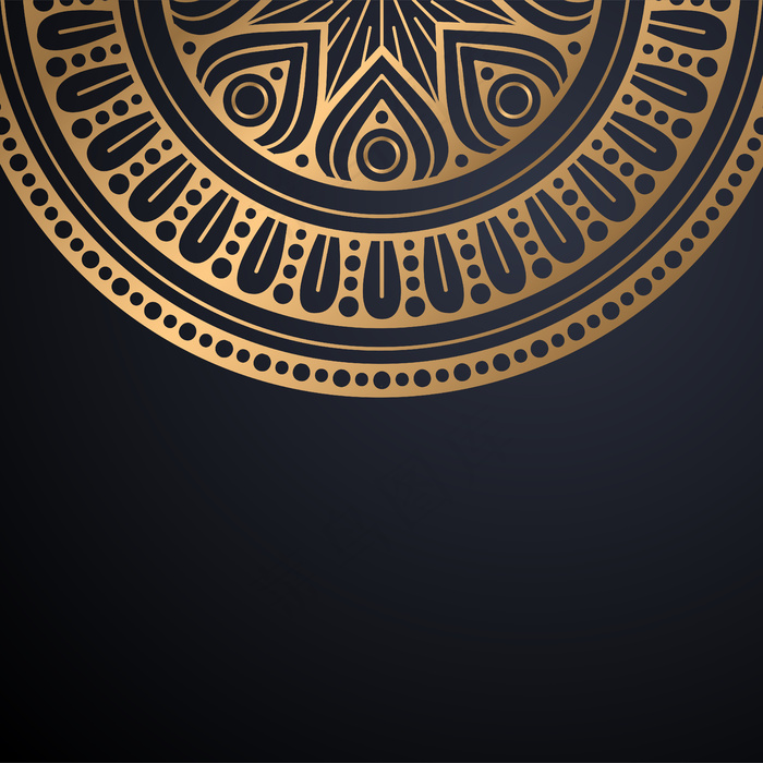金色矢量豪华装饰曼荼罗设计背景eps,ai矢量模版下载