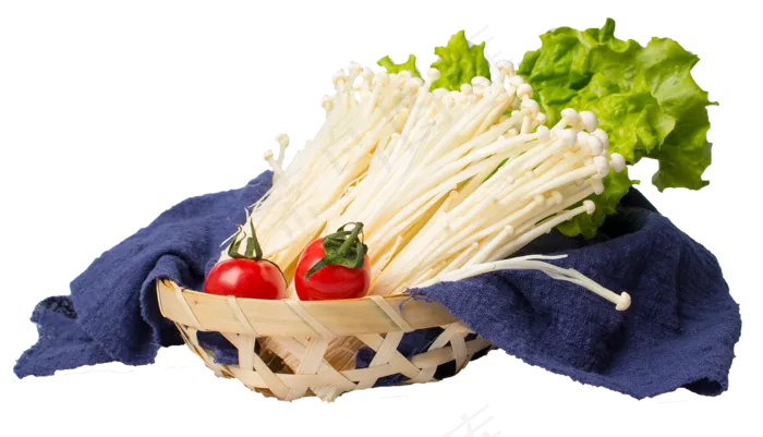 一筐金针菇菌类蔬菜(2000X1146(DPI:300))psd模版下载