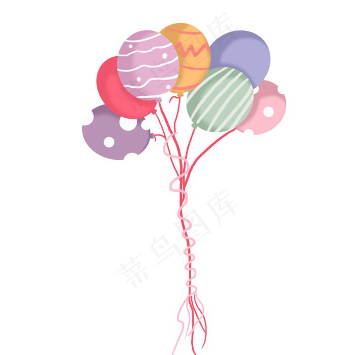 情人节气球手绘设计素材