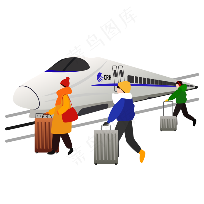 新年坐动车回家过年