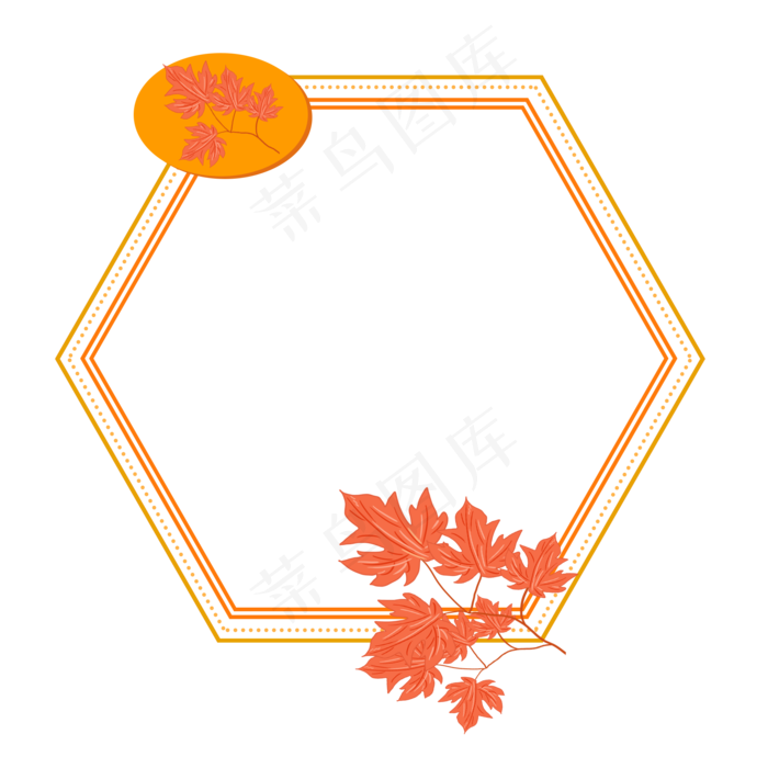立秋枫叶边框
