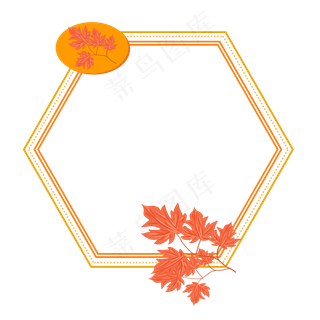立秋枫叶边框