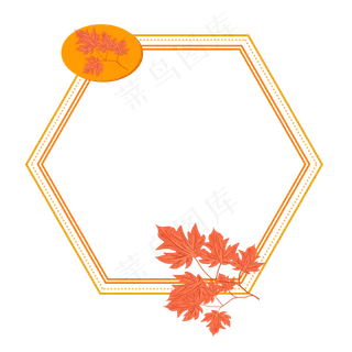 立秋枫叶边框