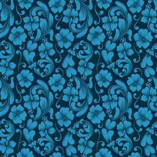 矢量锦缎无缝图案元素。古典奢华的老式锦缎装饰，皇家维多利亚风格