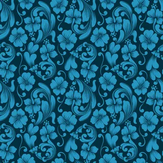 矢量锦缎无缝图案元素。古典奢华的老式锦缎装饰，皇家维多利亚风格