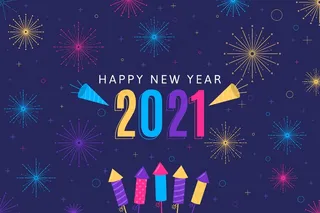 烟花2021年新年背景