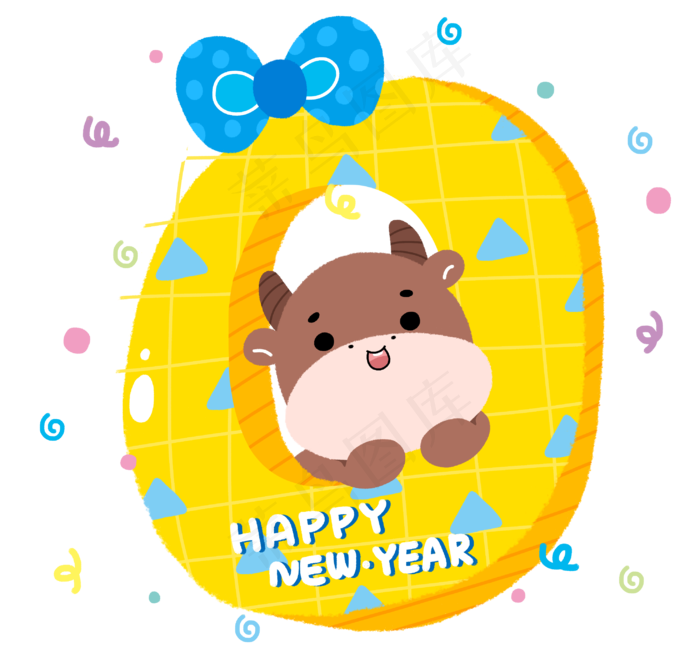 可爱新年倒计时(2940X2763(DPI:300))psd模版下载