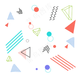 简约几何图案孟菲斯