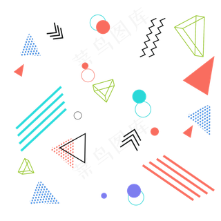 简约几何图案孟菲斯