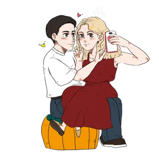 七夕节情侣亲密合照有爱瞬间