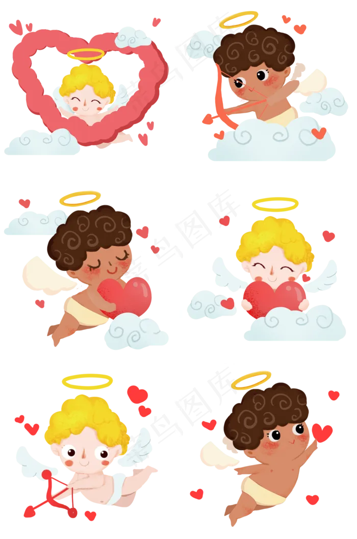 七夕情人节爱神丘比特(2000X3020(DPI:300))psd模版下载