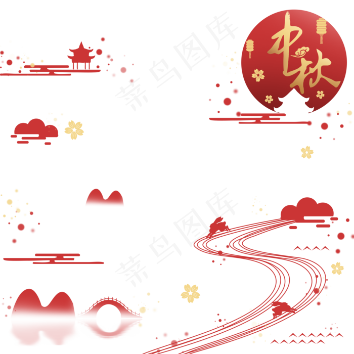 红色金色古风纹理