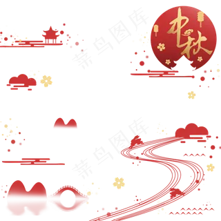 红色金色古风纹理