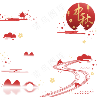 红色金色古风纹理