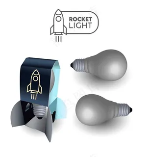 具有包装前视图的灯泡模型样机及其包装逼真灯泡