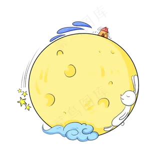 中秋节圆月边框