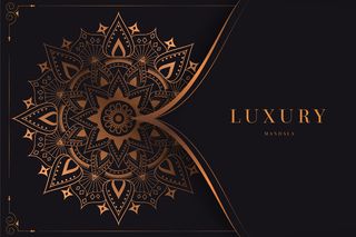 豪华金色曼荼罗背景