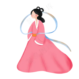 中秋节卡通嫦娥人物