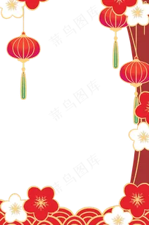 新春灯笼弧形边框