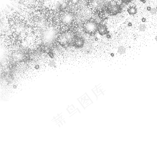 创意漂浮雪花装饰边框