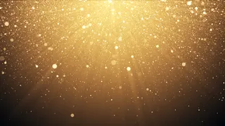 金色闪光背景与闪耀光芒五彩纸屑效果3d插图