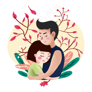 情人节七夕恋人情侣花丛拥抱PN