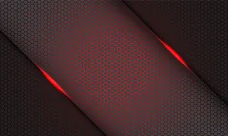 抽象红色六边形网格图案浅斜线灰色现代未来主义技术背景
