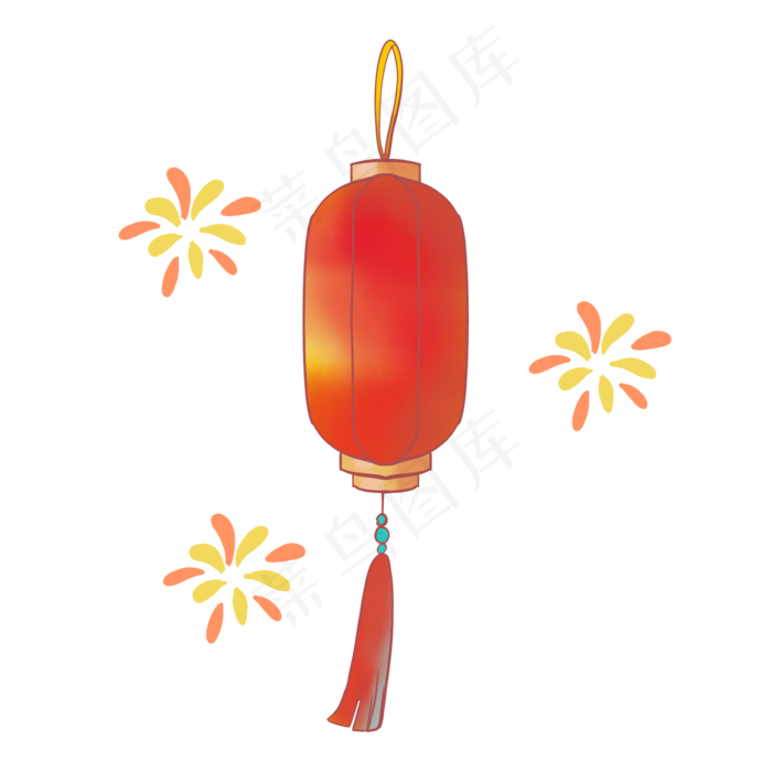 新年烟花灯笼(2000X2000(DPI:300))psd模版下载