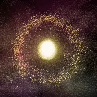 黑色背景下的审美星系元素矢量