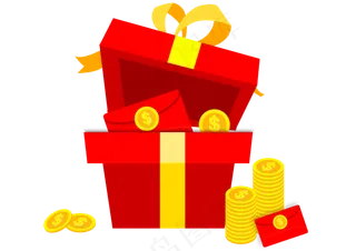 双十一双十二红包礼盒元素