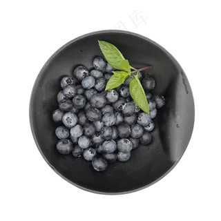 圆形盘子蓝莓