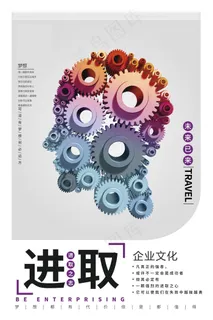 企业文化挂画  励志海报 诚信文明海报