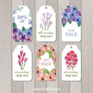 水彩销售标签系列