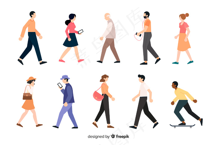 人们做着不同的行为