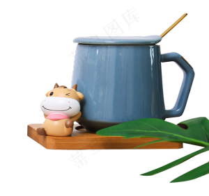 新年茶杯树叶小牛叶子