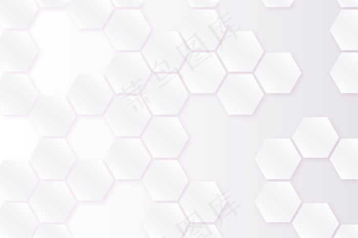 带六边形的白色背景