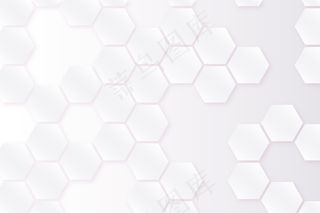 带六边形的白色背景