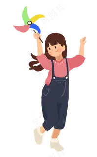 玩风车女孩 玩风车女孩
