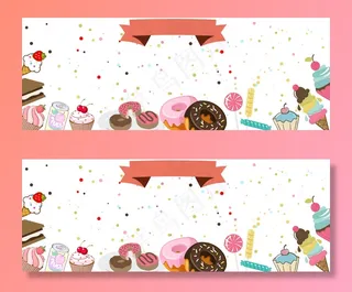 双十一美食简约日系banner