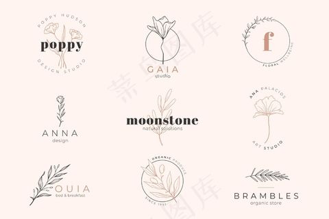 粉红色粉彩背景和标志模板